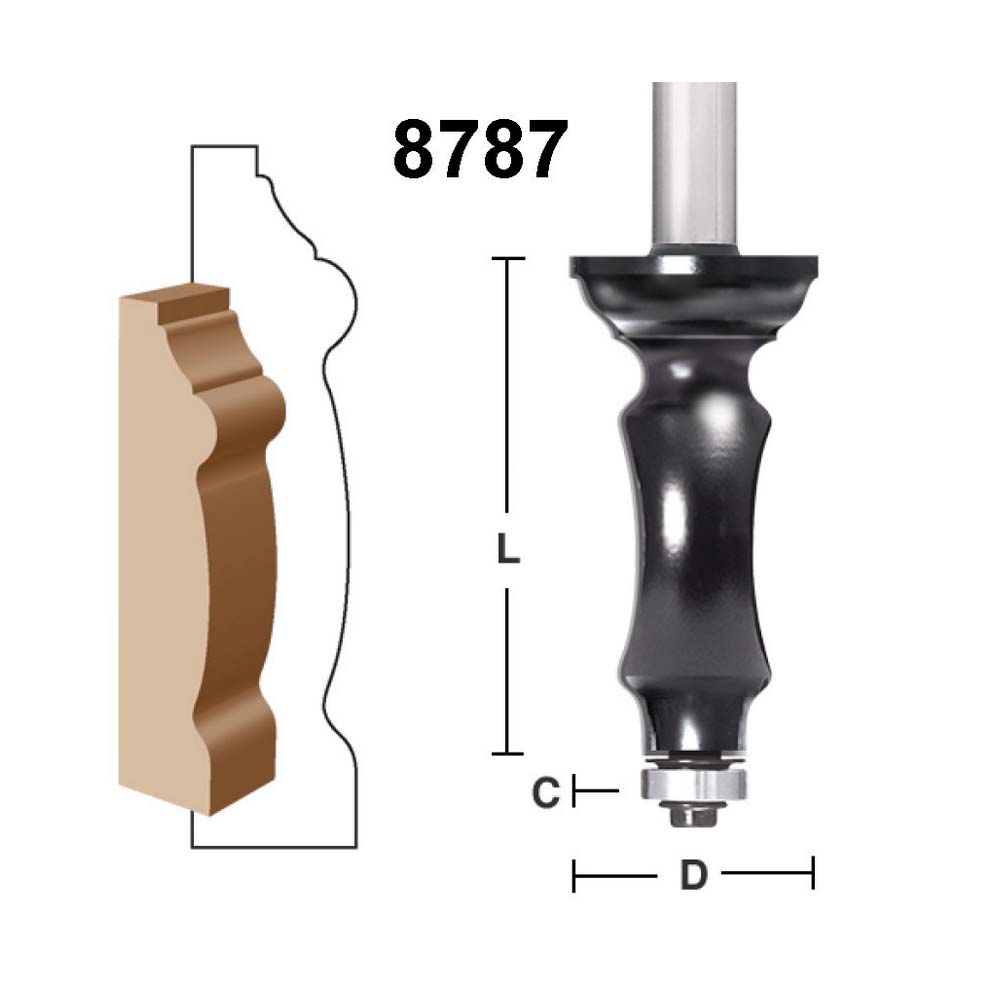Mitered Door Frame Bit, 1/2"Shank