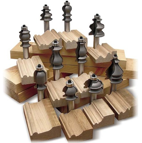 10pc Molding Plane Profile Set, 1/2" shank