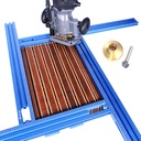 Juice Groove Router Jig Complete Kit Adjustable for XL Cutting Boards up to 23.5 Inch x 23.5 Inch - Comes with a Round Nose Bit & Brass Bushing