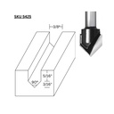 3/8" V Groove Bit, 1/4" Shank - (Freud 20-102)
