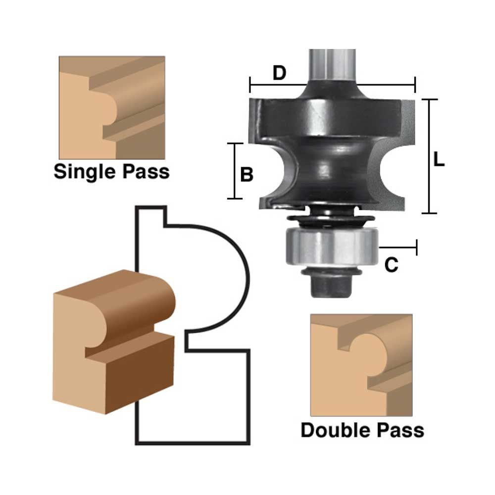 1/4" Edge Beading Bit, 1/4"Sh.