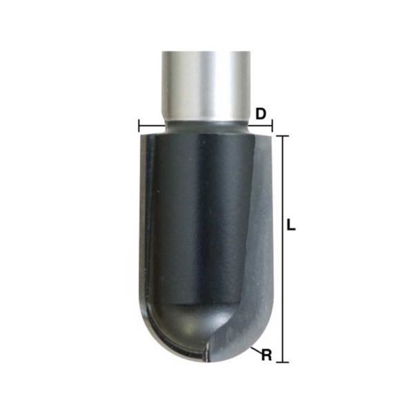 3/8"D Round Nose Bit,1/2"Shank - (Freud 18-115)