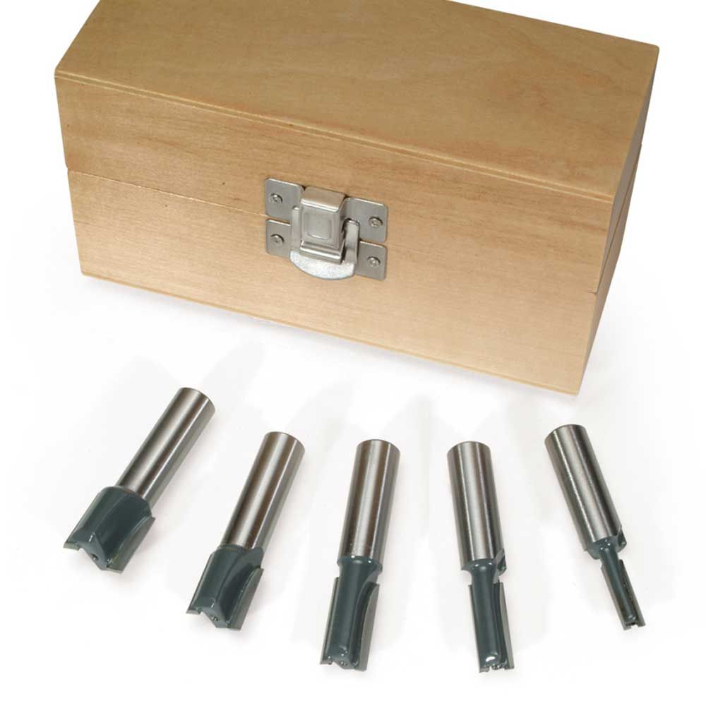 5pc Router Bit Set,1/4"Shank