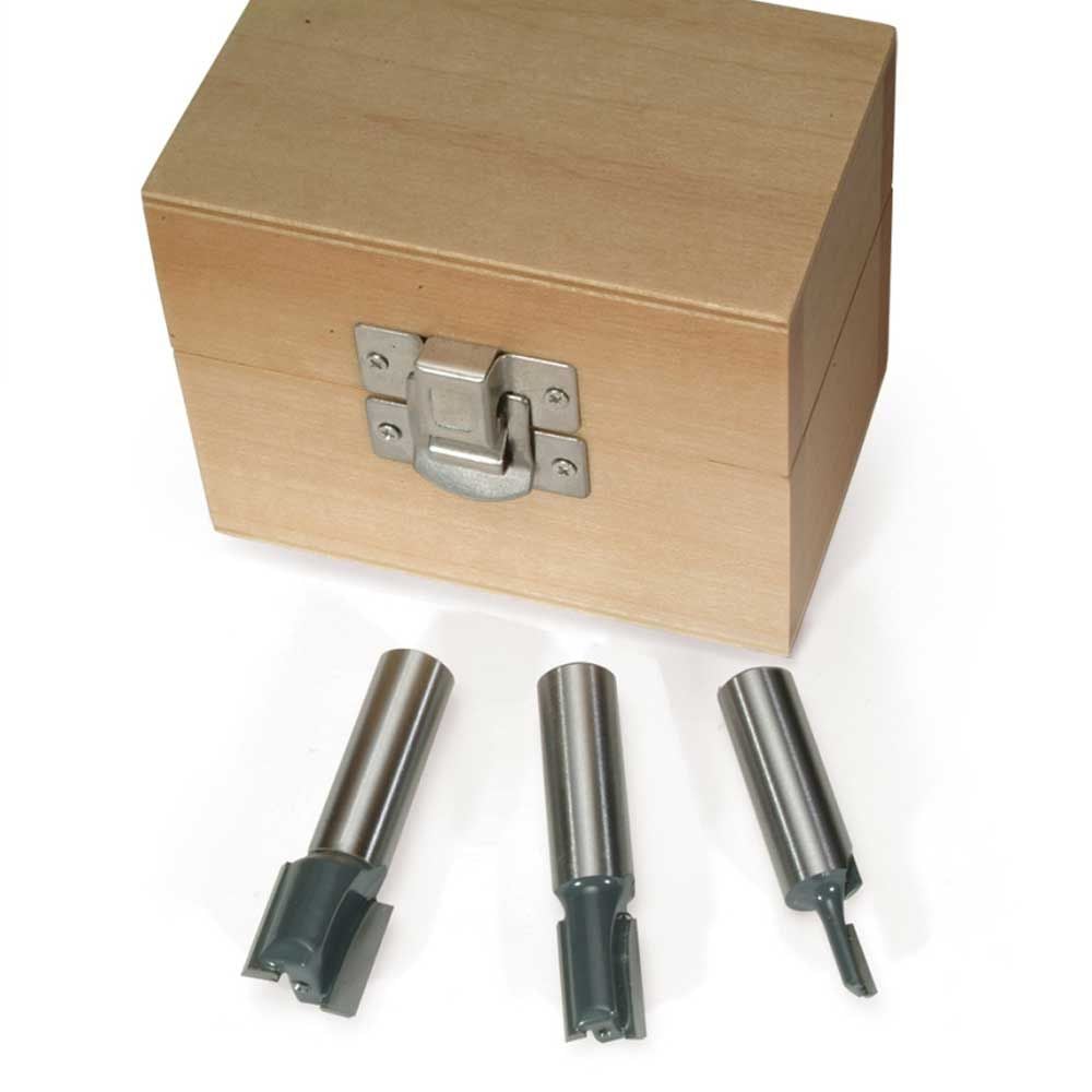 3pc Router Bit Set, 1/4"Shank