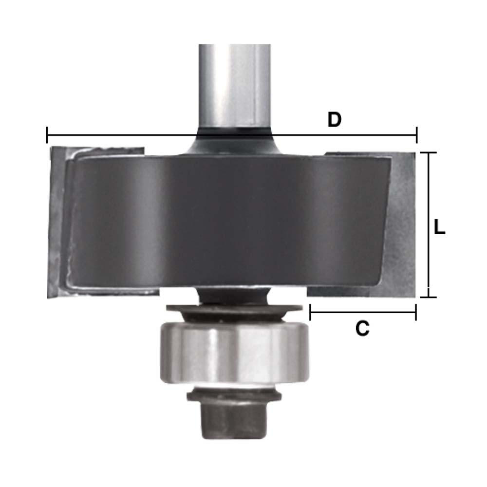 3/4" Rabbeting Bit, 1/2" Shank