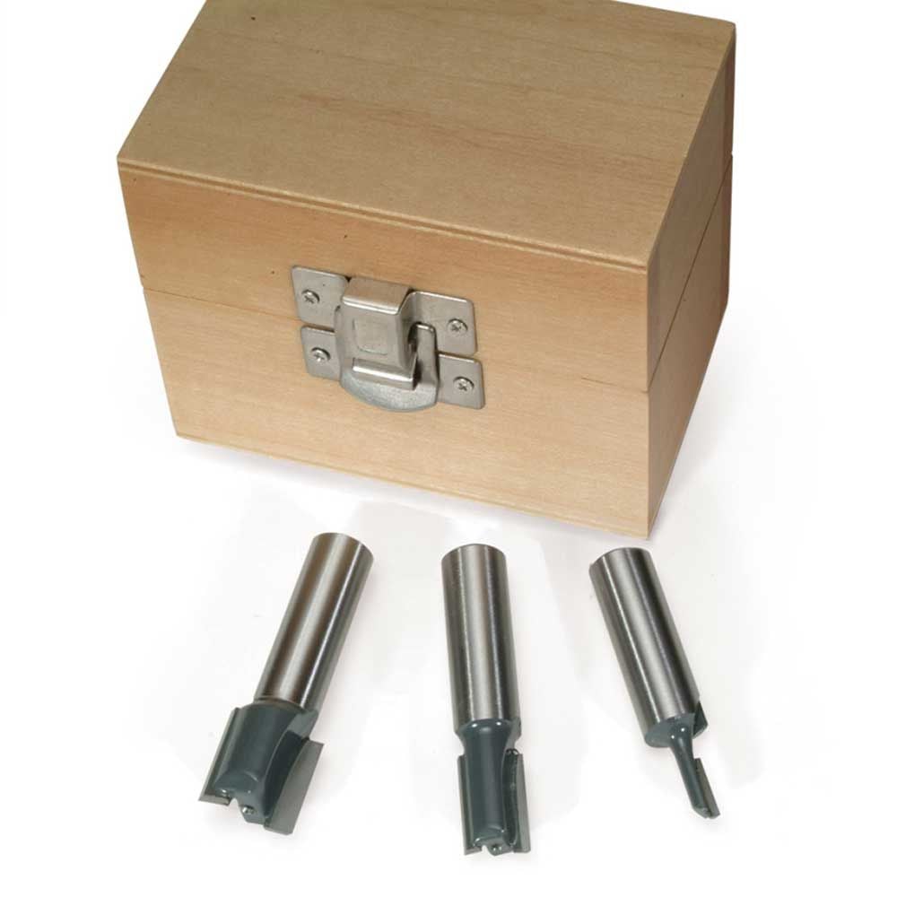 3pc Router Bit Set, 1/2"Shank