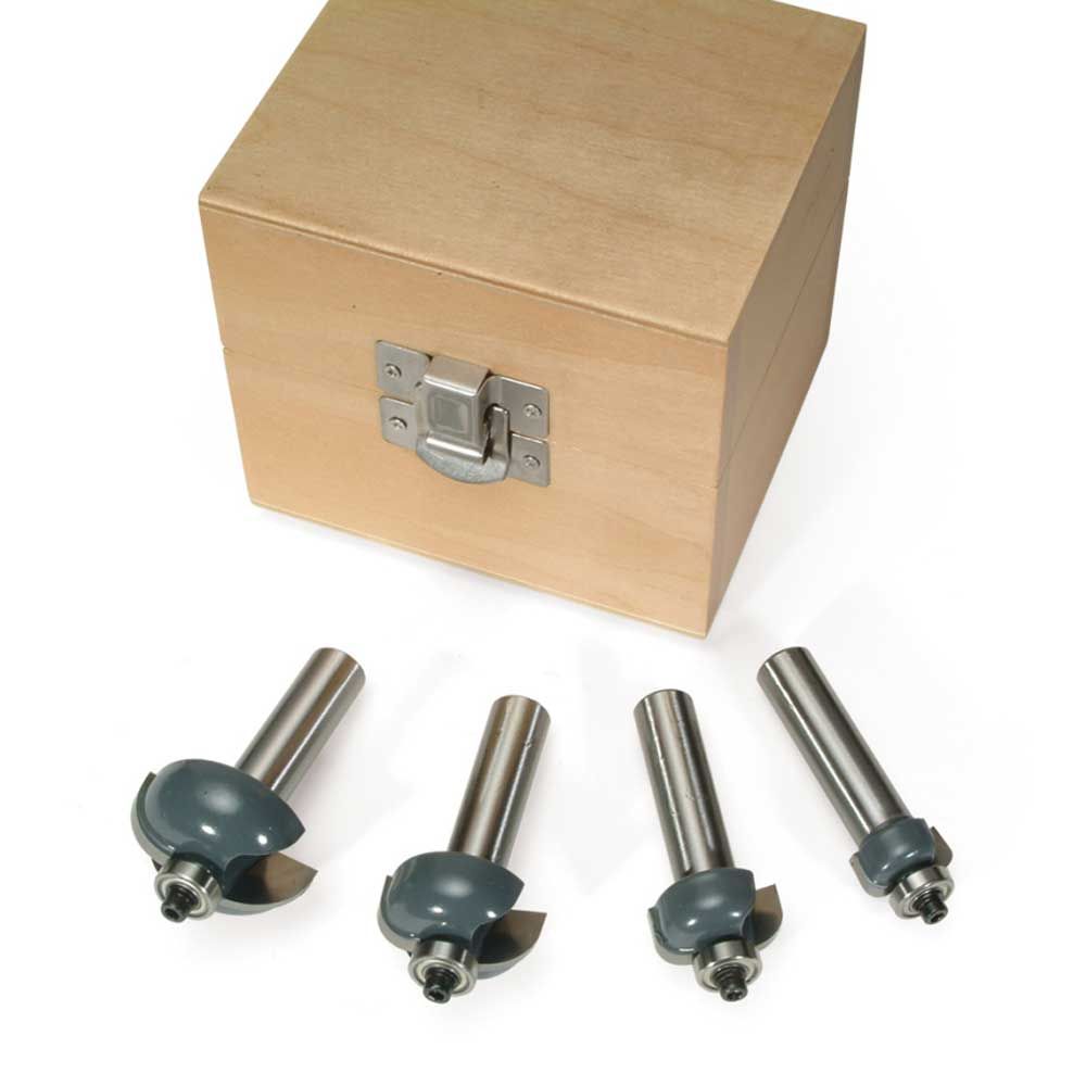 4pc Cove Router Bit Set,1/2"Sh