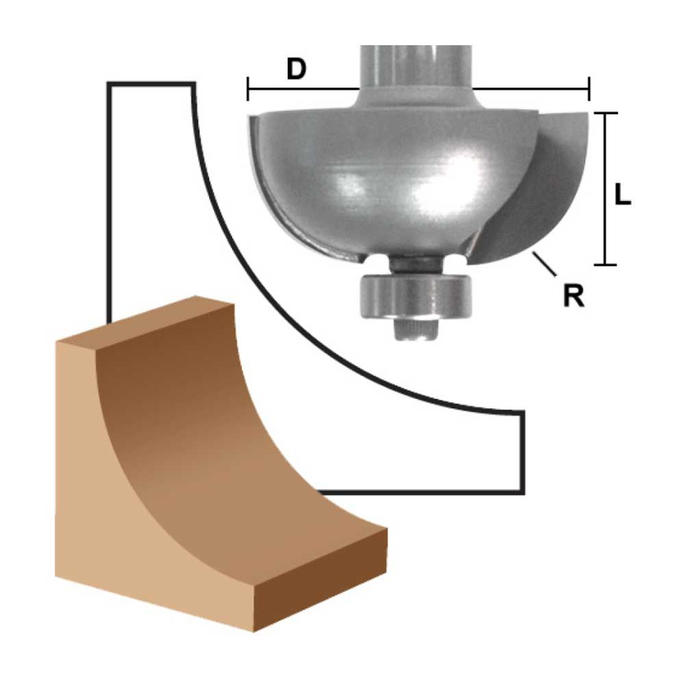 Cove 5/16" Radius X 1/4" Shank - (Freud 30-103 / 30-202)