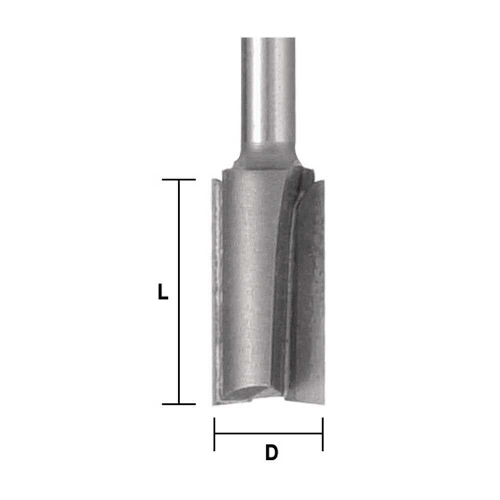 Straight 9/32" X 3/4" X 1/2" Shank