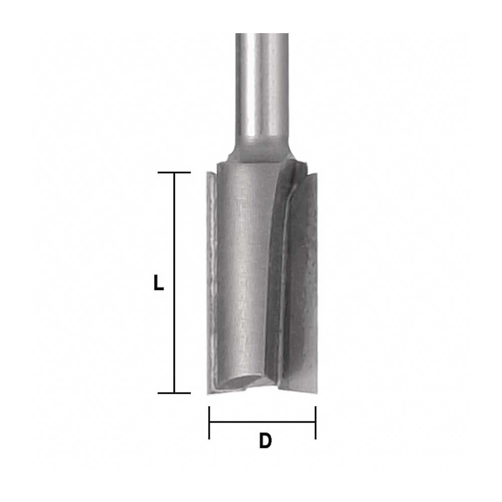Straight 19/32 x 3/4 x 1/4" Shank w/ Down Shear