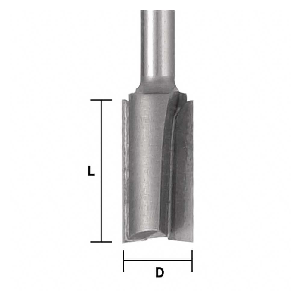 Straight 1 X 2 X 1/2" Shank
