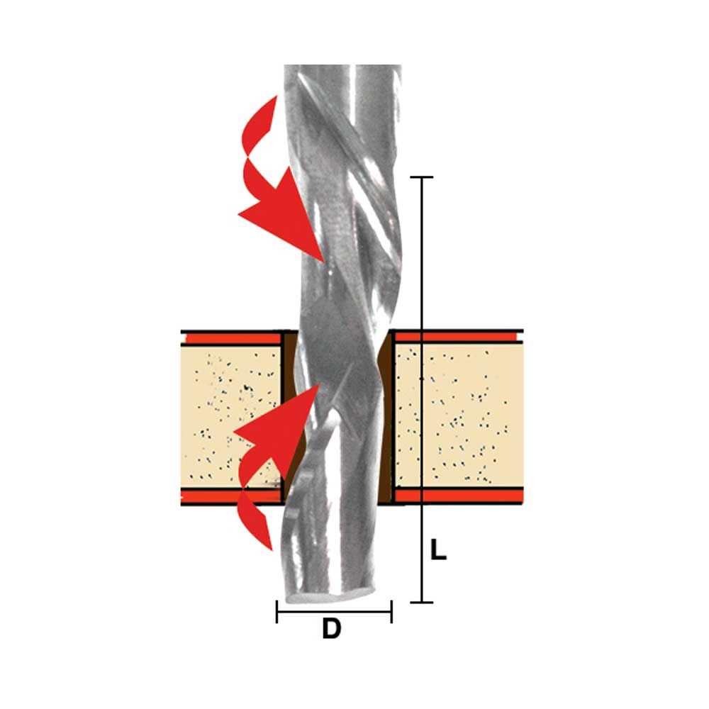 Spiral SC Downcut 1/8 X 1/2  X 1/4" Shank