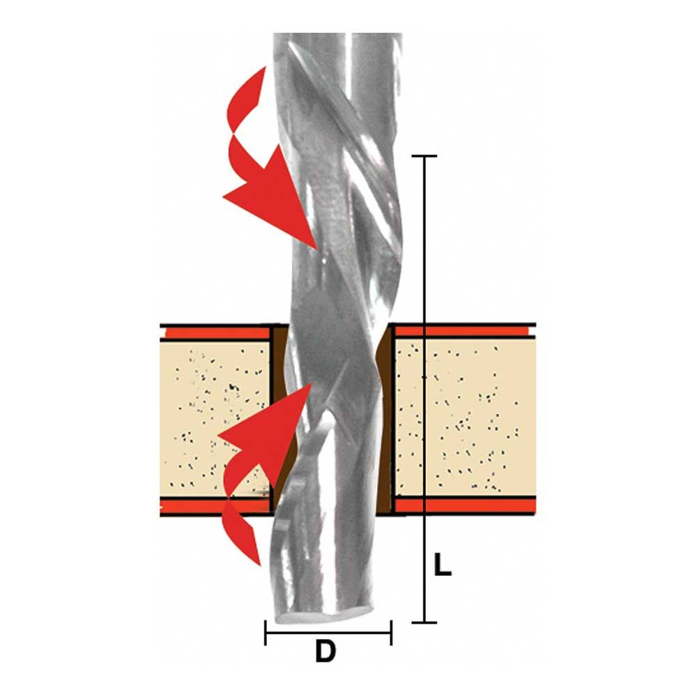 1/2 X 1-5/8 Compress Spiral  X 1/2" Shank