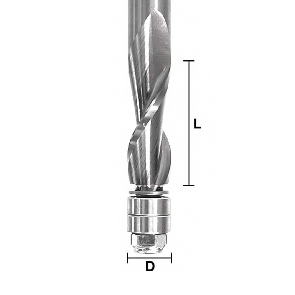 Spiral Flush Trim Up 1/4 X 1 X 1/4" Shank