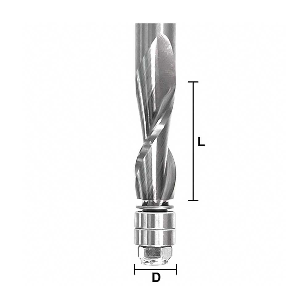 Spiral Flush Trim Dwn 1/2 X 2 X 1/2" Shank