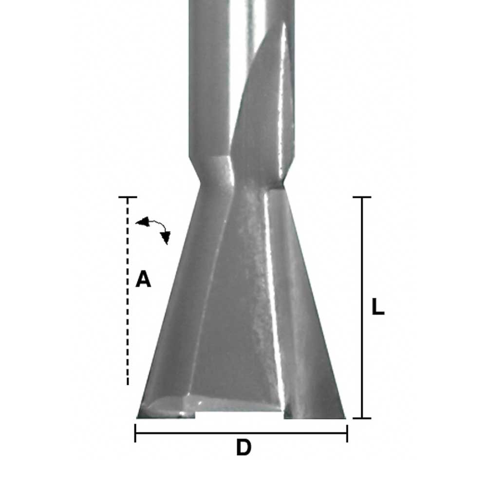 Dovetail 3/8 X 14 Degree 1/4"Shk