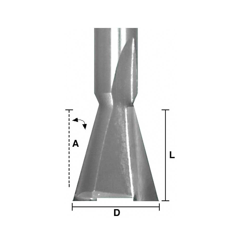 Dovetail 7/16 X 8 Degree X 1/4" Shk
