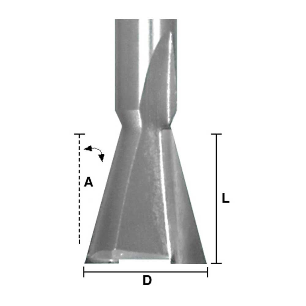 Dovetail 1/2 X 10 Degree X 1/4" Shank