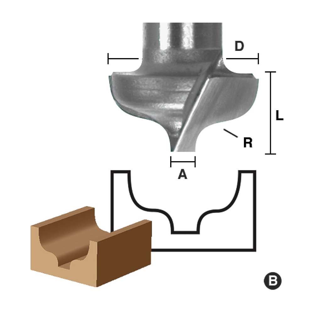 Plunge Ogee  3/16"R