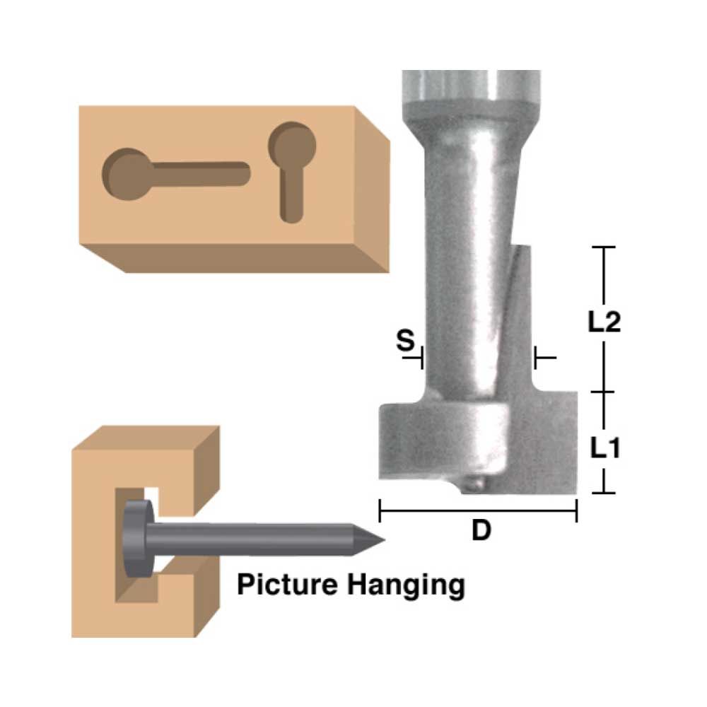 Picture Hanging/Keyhole 5/8"  1/2"Shank