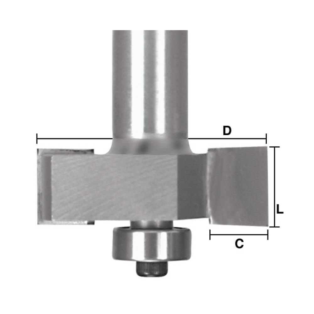 Rabbet 1/4 X 3/8 X 1/2" Shank