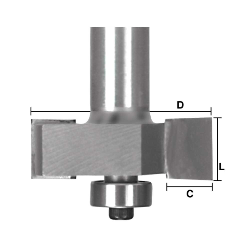 Rabbet 1/2 X 3/8 X 1/4" Shank - (Freud 32-100)