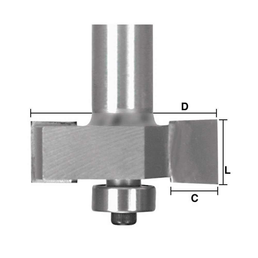 Rabbet 1 X 3/4 X 1/2" Shank