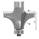 Roundover 1" Radius X 1/2" Shank - (Freud 34-132)