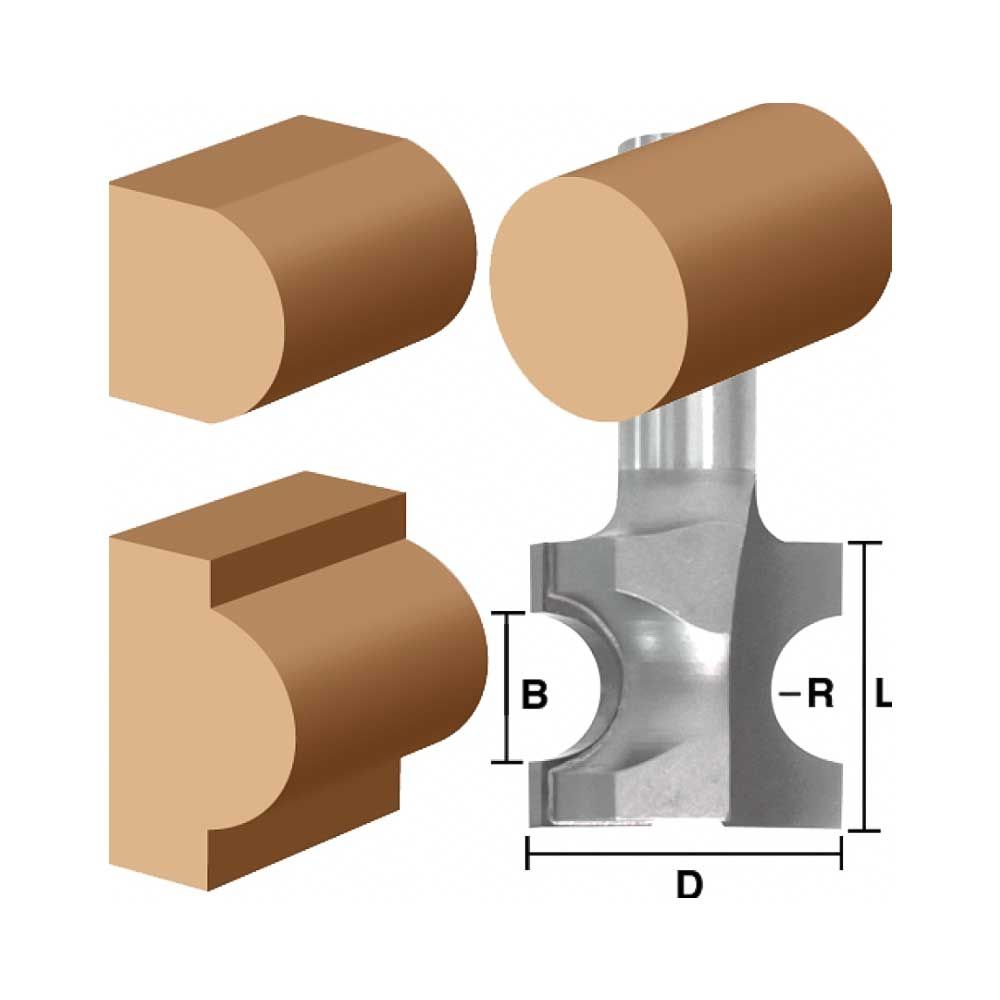 Bull Nose 5/8 X 1/2"Shk