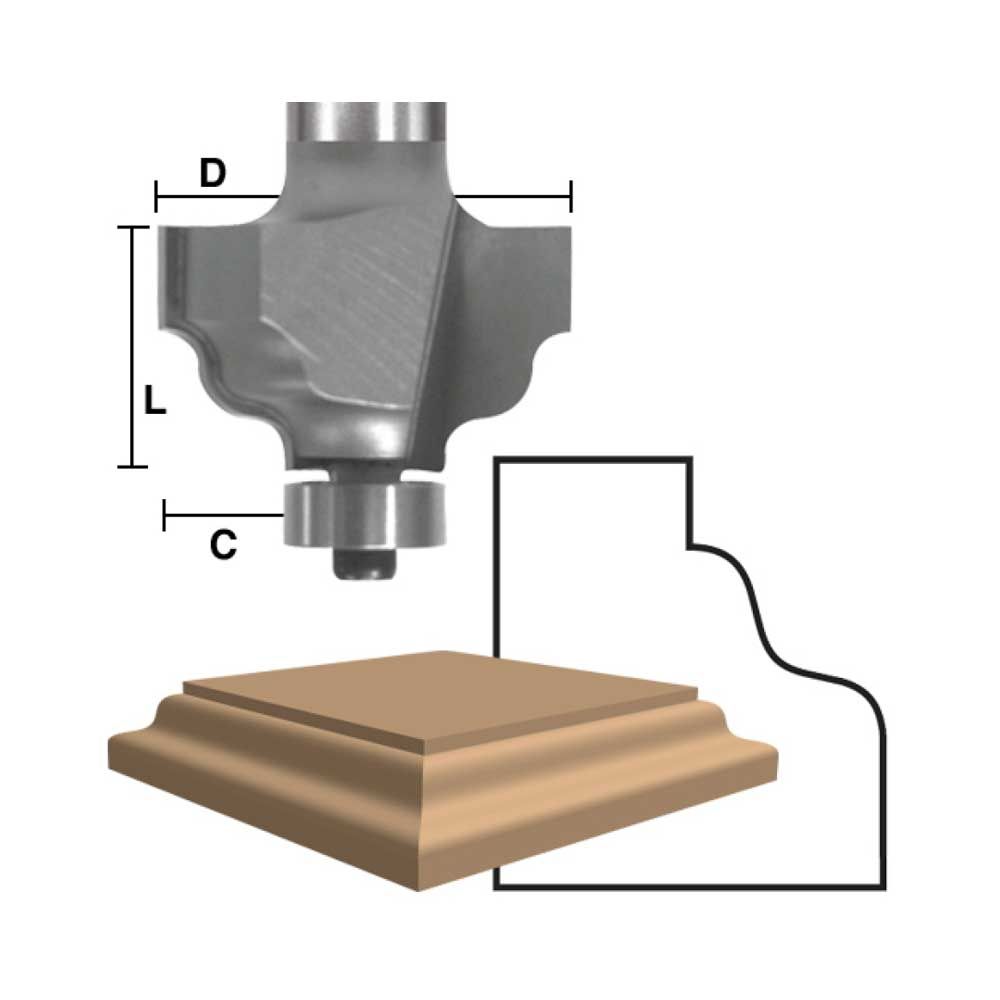 Wavy Edge  1/8"Radius x 1/2" Shank