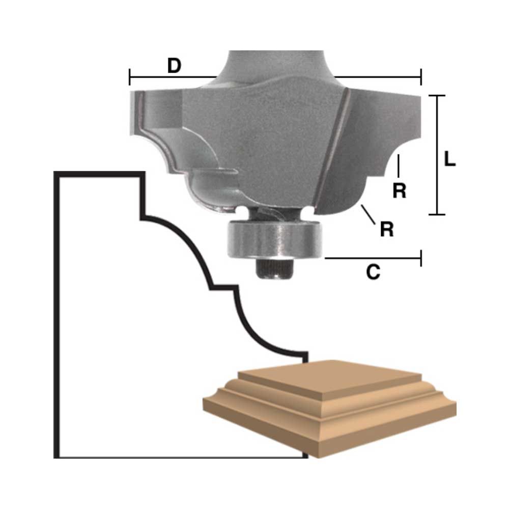 Classic Pattern 1/4" Radius 1/4"Shank