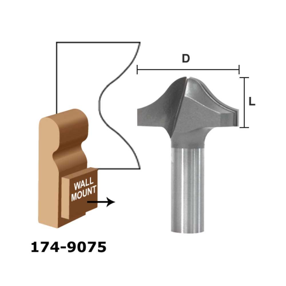 Grab-It Handrail  1/2"Shank