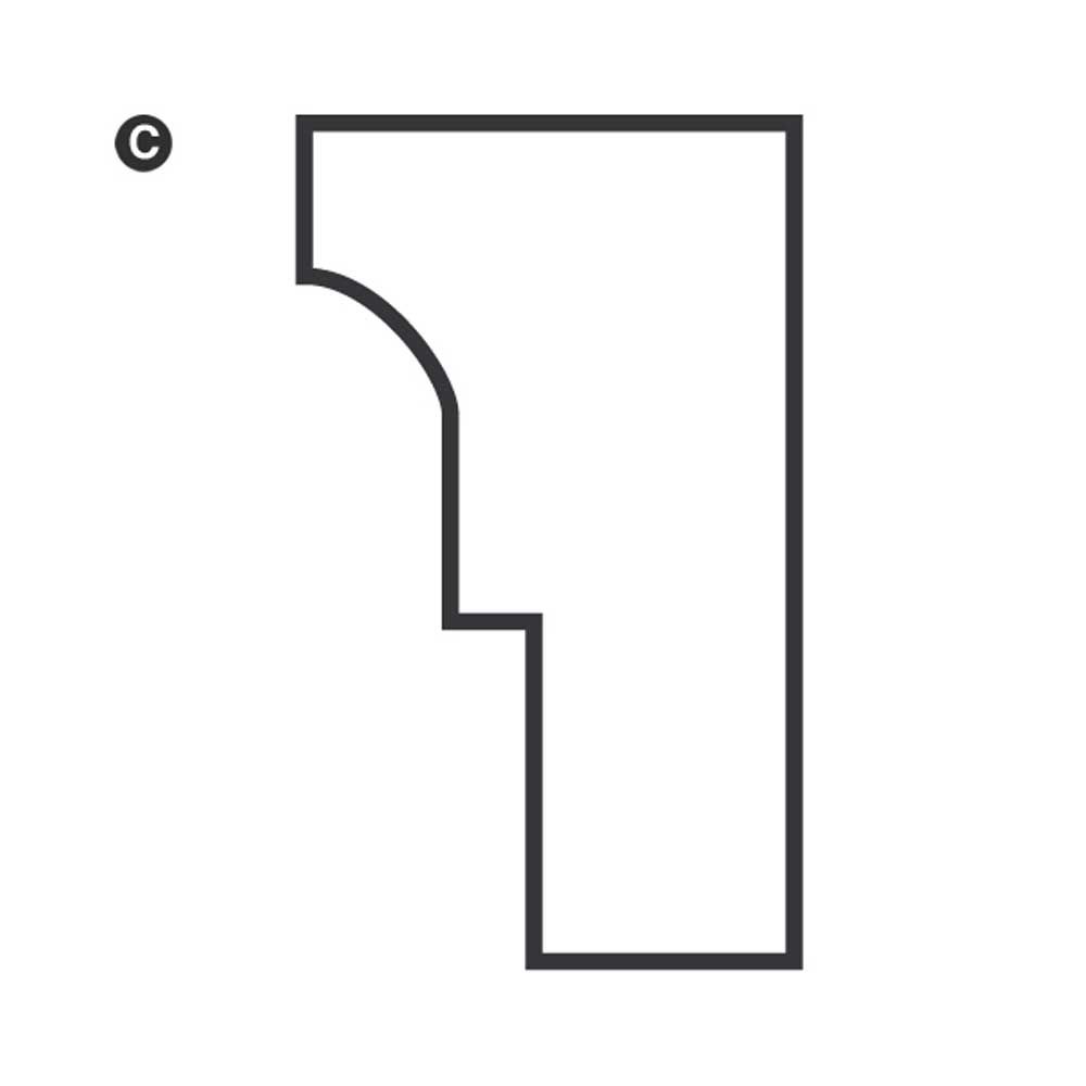 Mullion Rail 5/32"Radius X 1/2"Shank