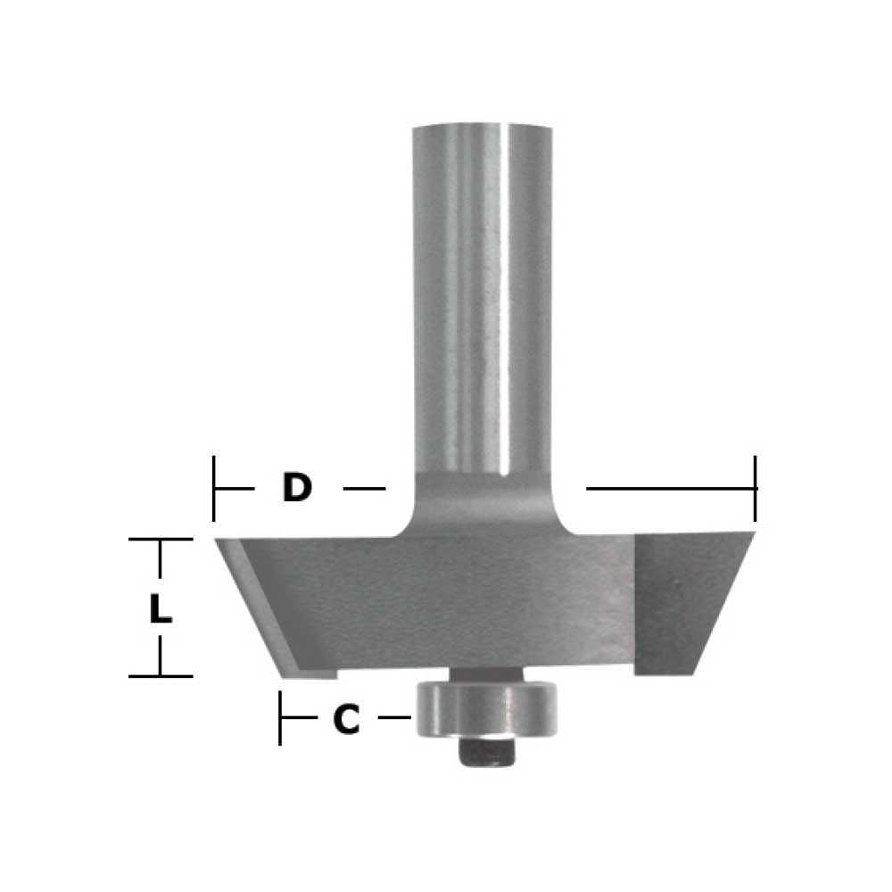 Shaker Panel Raiser 45 Deg. 1/2" Shank