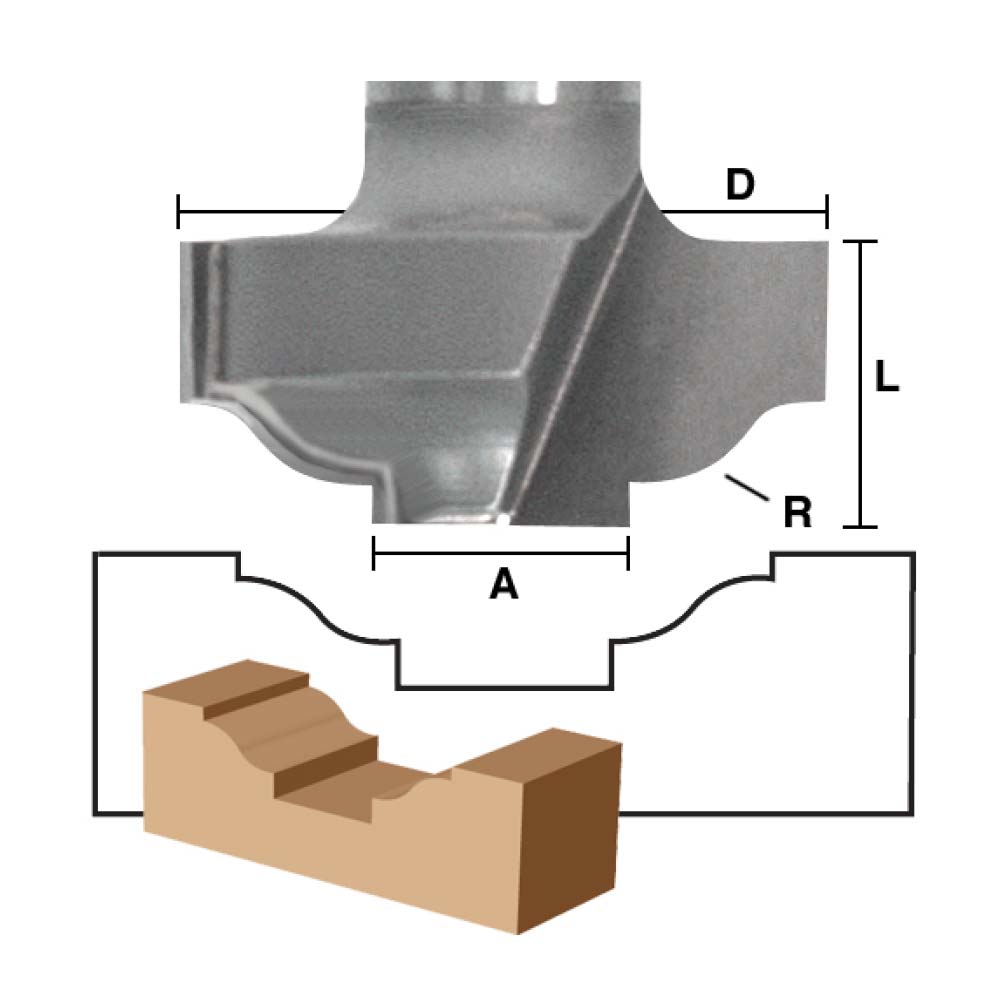 Plunge Panel Raiser, Ogee 1-1/4"Dia