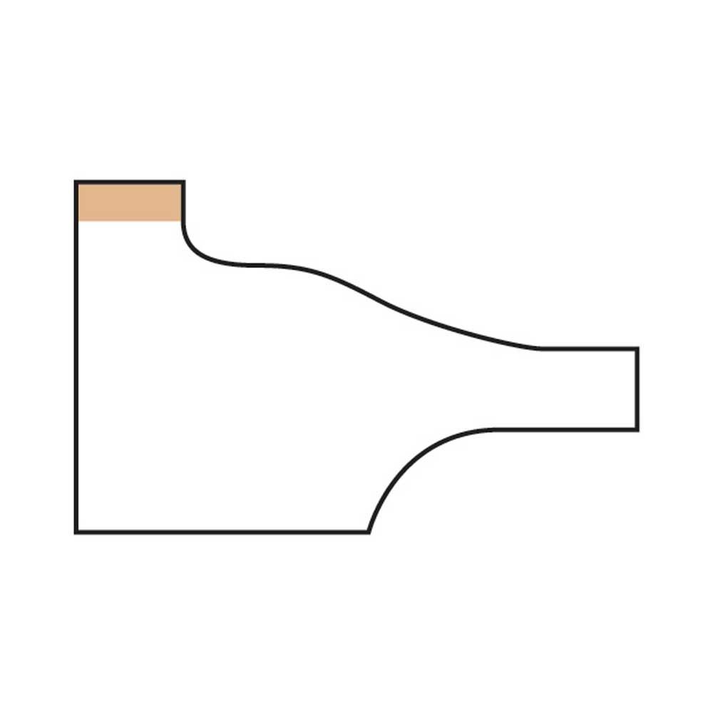 Panel Raiser 3-WING w/BC OGEE  1/2" Shank