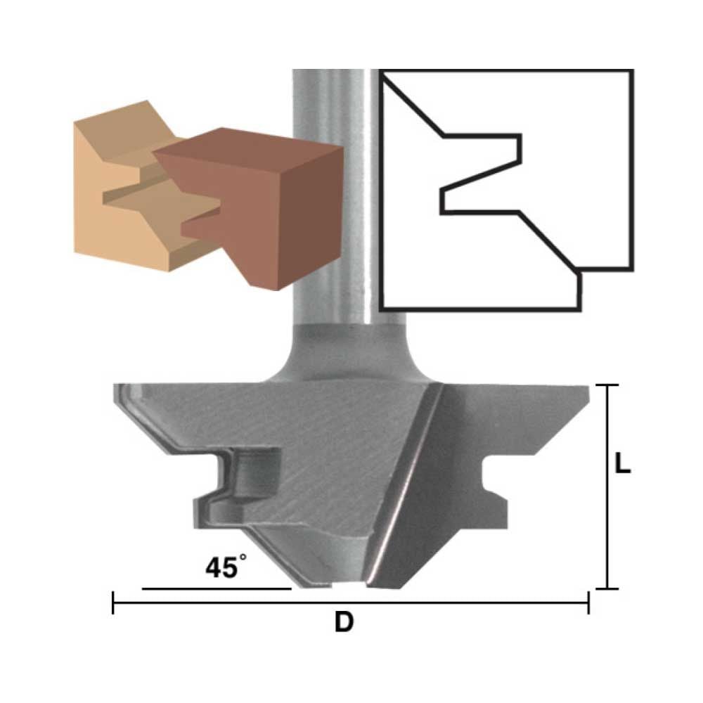 Lock Mitre 3/8-1/2" Stock X 1/2" Shk