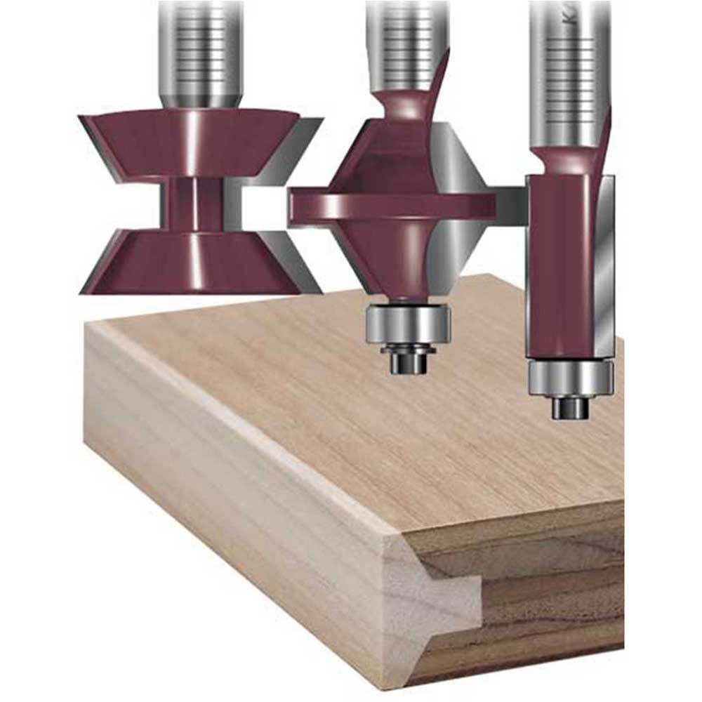 3pc Router Bit Special,1/2"Sh.