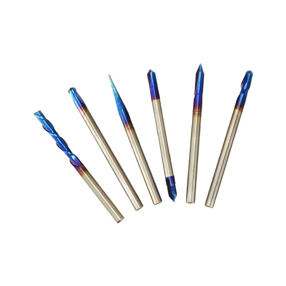6 pc Blue Ice 1/8" Shank  Complete Set
