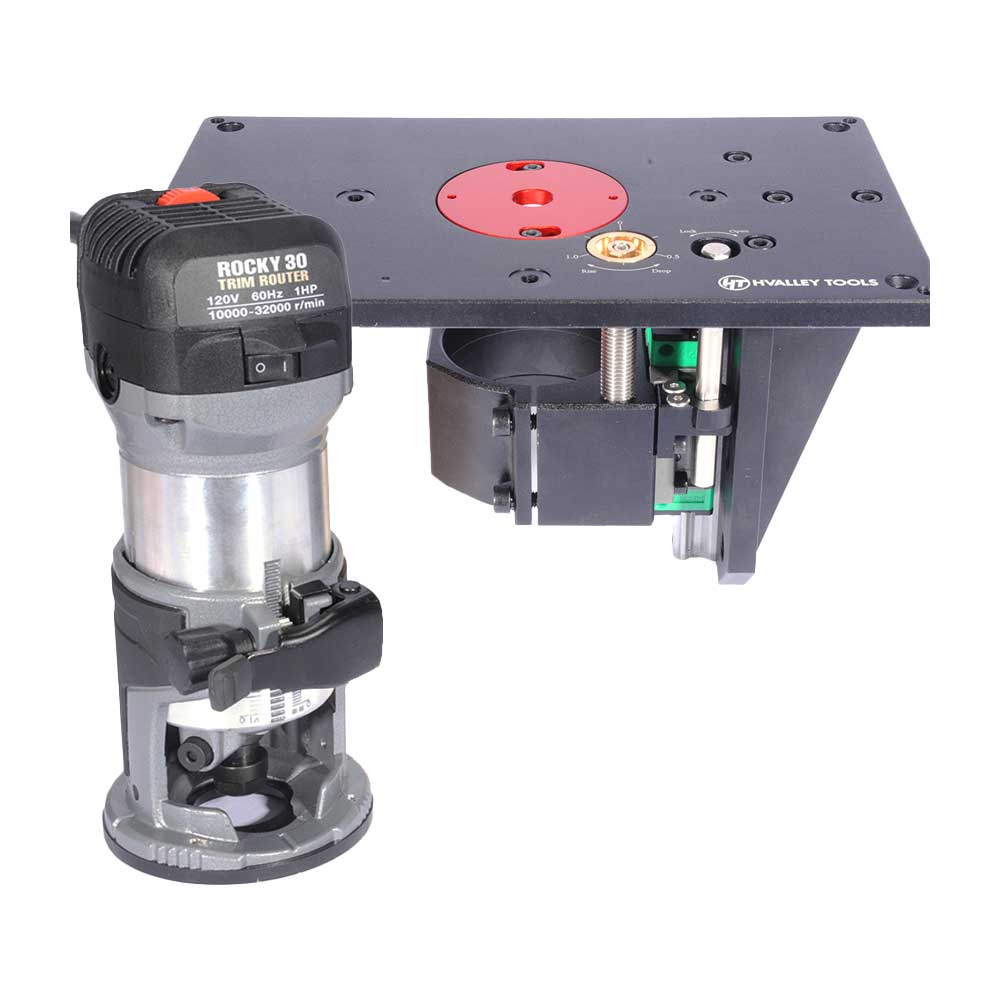 Trim Router Lift for 65mm Routers with #9056 Rocky Router