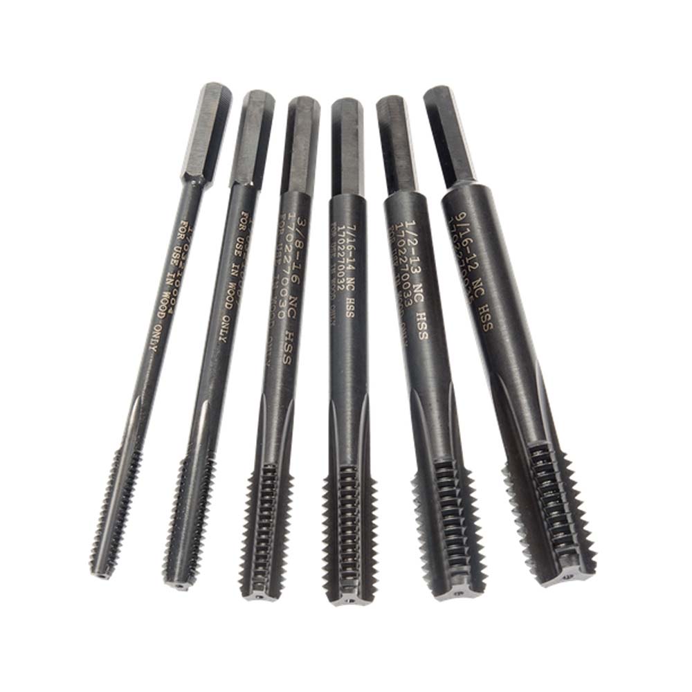 6pcs Wood Thread Taps Set