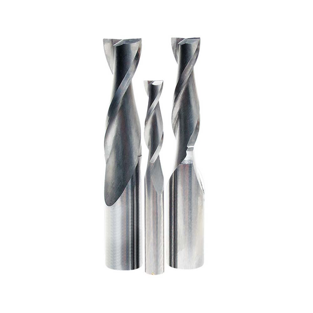 3pc Solid Carbide Spiral Upcut Set