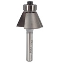 Chamfer 25 Degree Edge Bevel Router Bit - 1/2" Cutting Height x 9/16" Cutting Length X 1/4" Shank