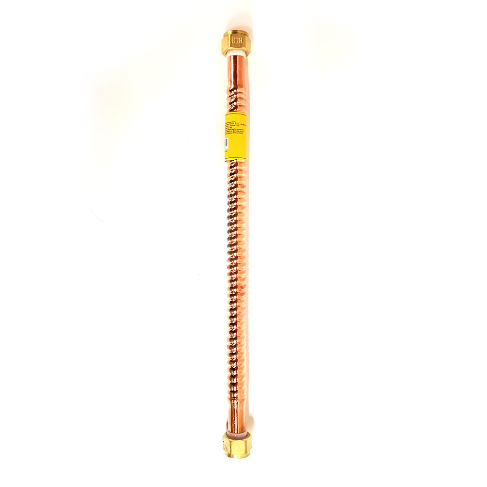 203-T  7/8" x 24" Flexible Corrugated Copper Water Heater Connector - 3/4" FIP x 3/4" FIP (2/Pk)