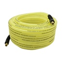 3/8" x 50 ft Rhino PolyFlex Yellow Polyurethane Hose WP 200 PSI (1/4" NPT) Solid Fitting Coupler & Plug
