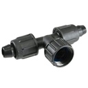 1/2" Power-Loc Tee with 3/4" FHT Outlet