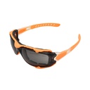 Full-Seal Safety Glasses with Category 3 Smoke Lens & Removable Gasket - Orange