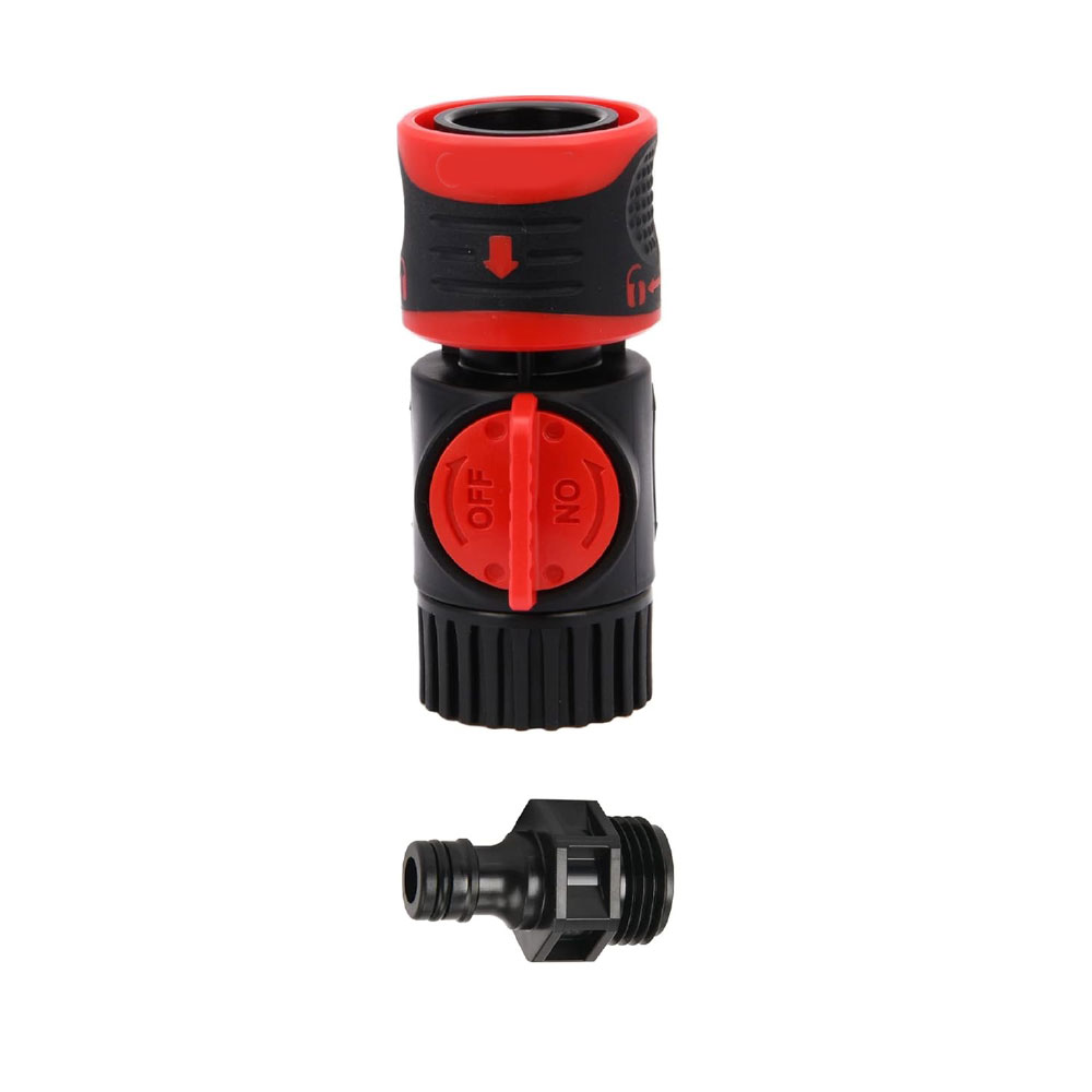 3398-T Premium Quick Connect with Shut Off Valve Set - Plastic