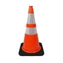28" PVC 10lbs Traffic Cone with Reflective Tape - Orange