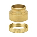 Brass Router Template Guide With Locknut, ID 1”, OD 7/8” (PT #3388)